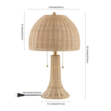 Joanie 22" Bohemian Rustic Iron LED Table Lamp